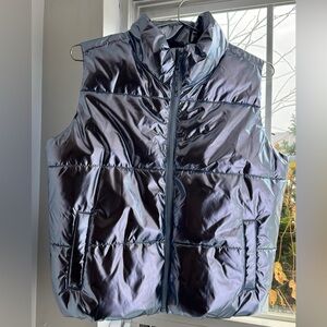 Old Navy Kids Shiny Silver Puffer Vest